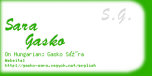 sara gasko business card